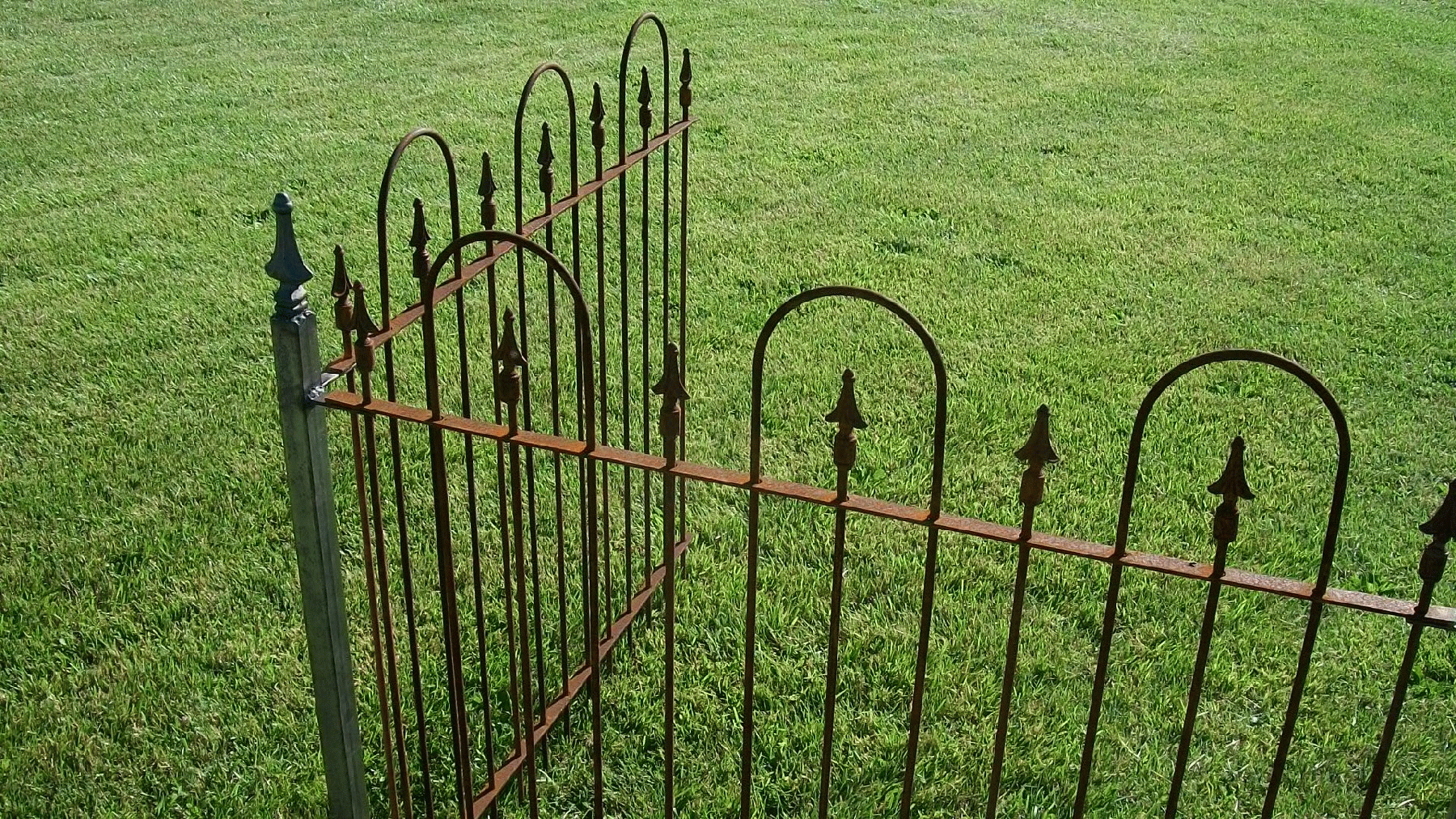 1 5 sq Support Post For 4ft Wrought Iron Fence Or Gate Cast Finial