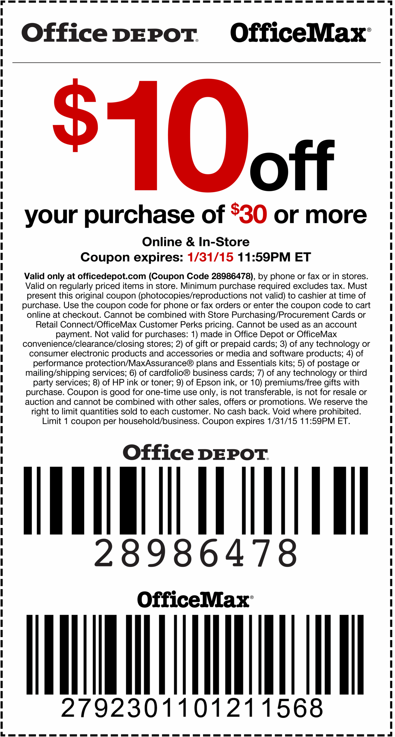  10 Off 30 At Office Depot OfficeMax Or Online Via Promo Code 28986478 Office Depot July 2025 Coupons Promo Codes Deals 