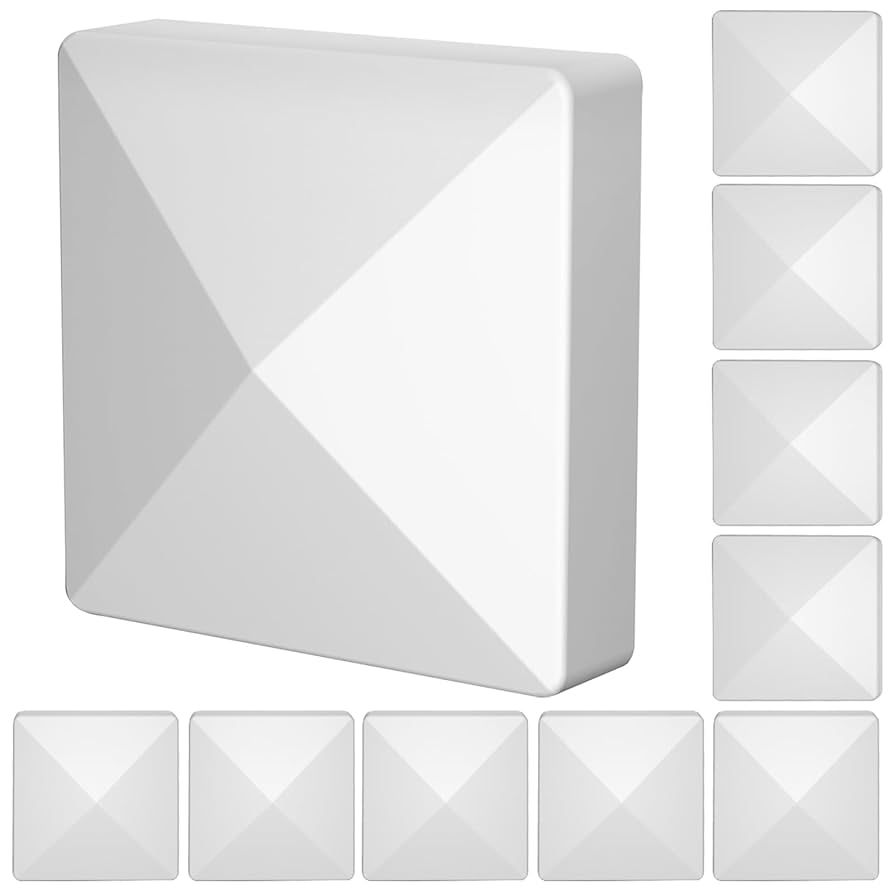 10 Pack 5x5 Vinyl Fence Post Caps White PVC Decorative Pyramid Cover For Fence Deck Mailbox Posts Outdoor Use Actual Size 5 X 5 Not For Wood Posts Amazon