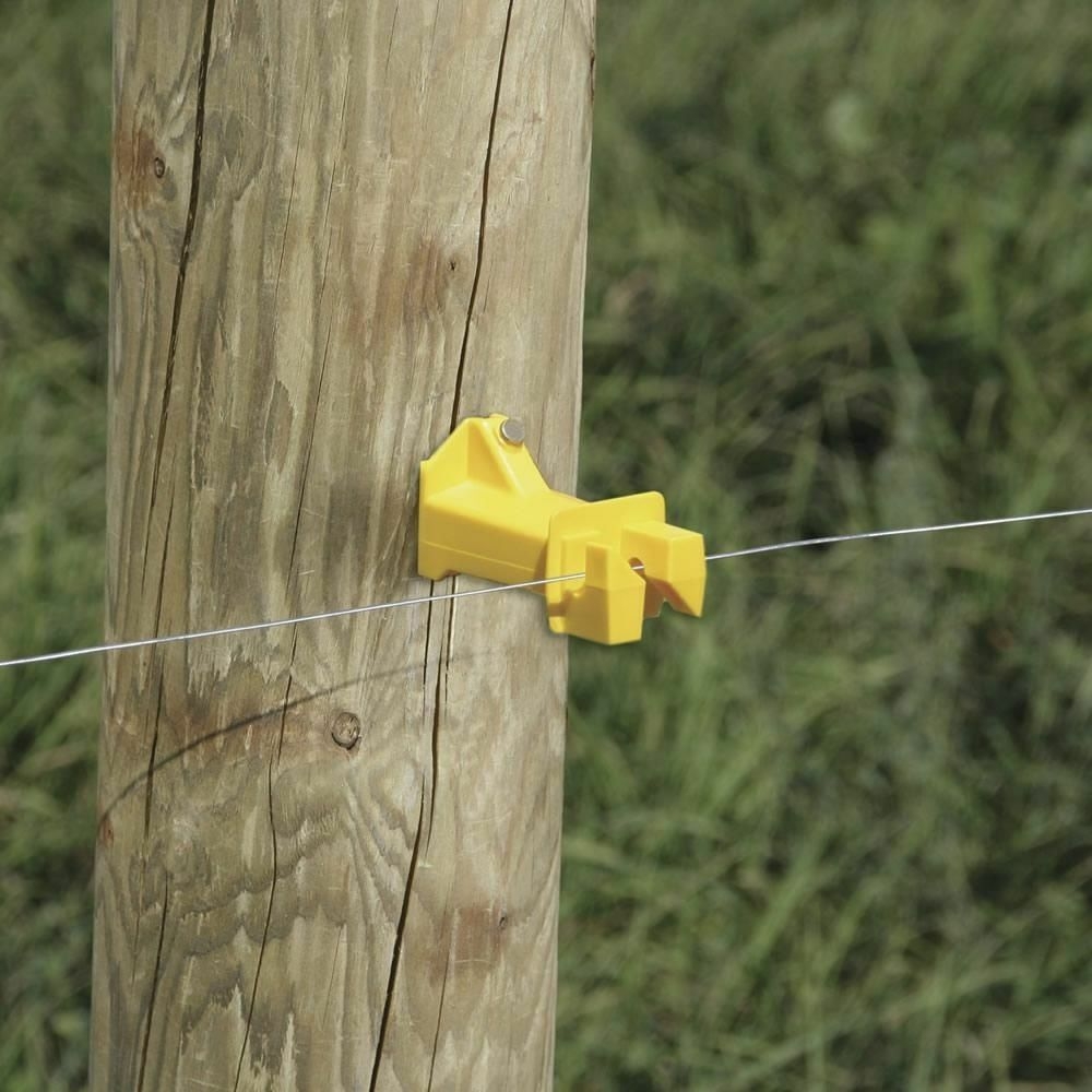100 Electric Fence Insulators With Nails USA UV Treated Wood Post Wire Insulator EBay