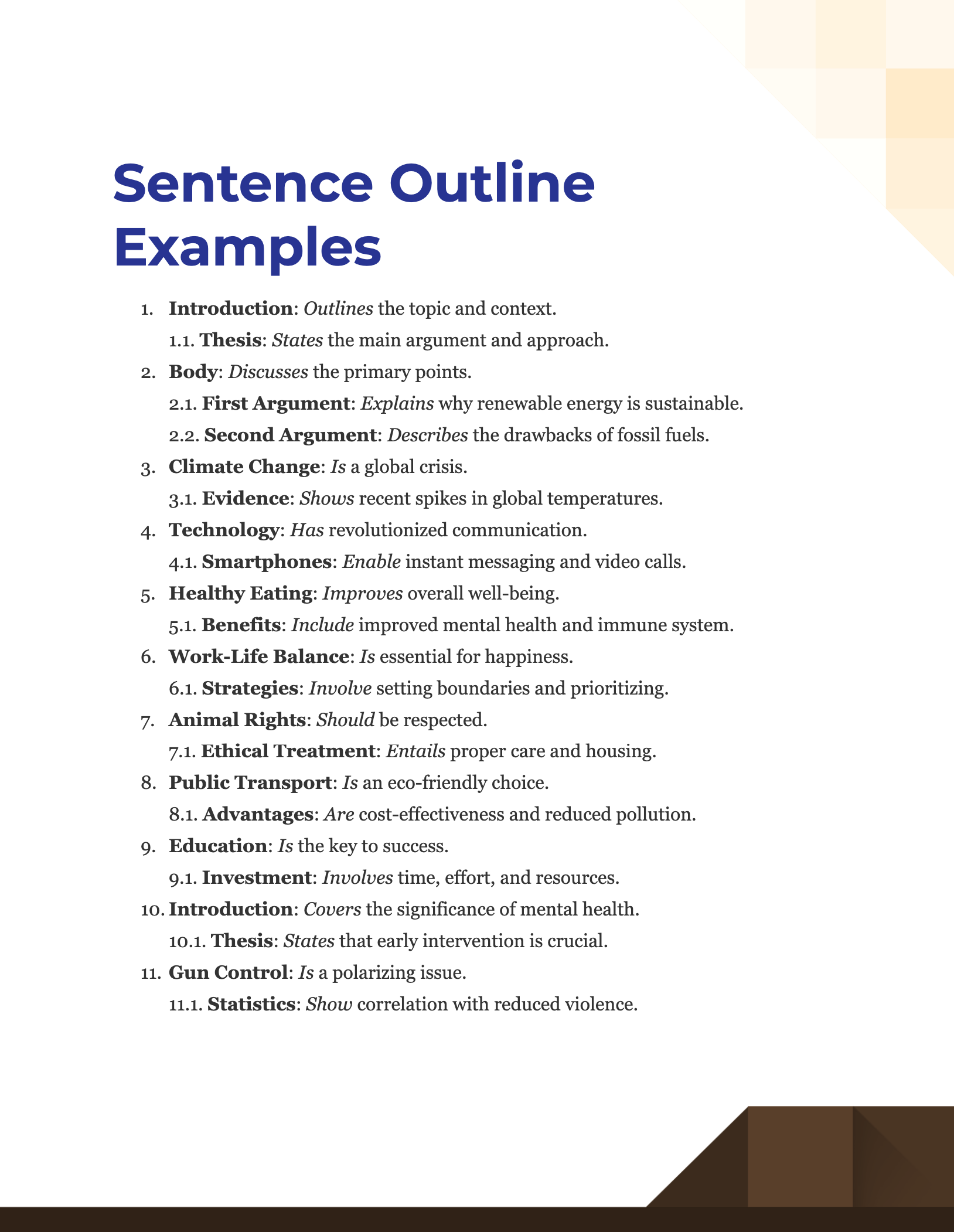 100 Sentence Outline Examples