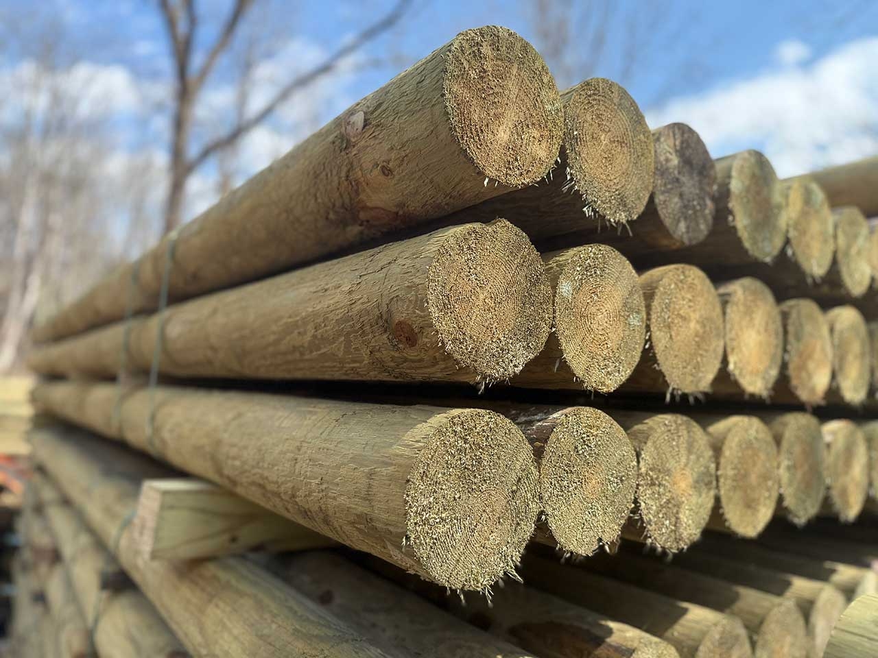 12 Foot Treated Round Posts Best Uses Treated Wood Posts