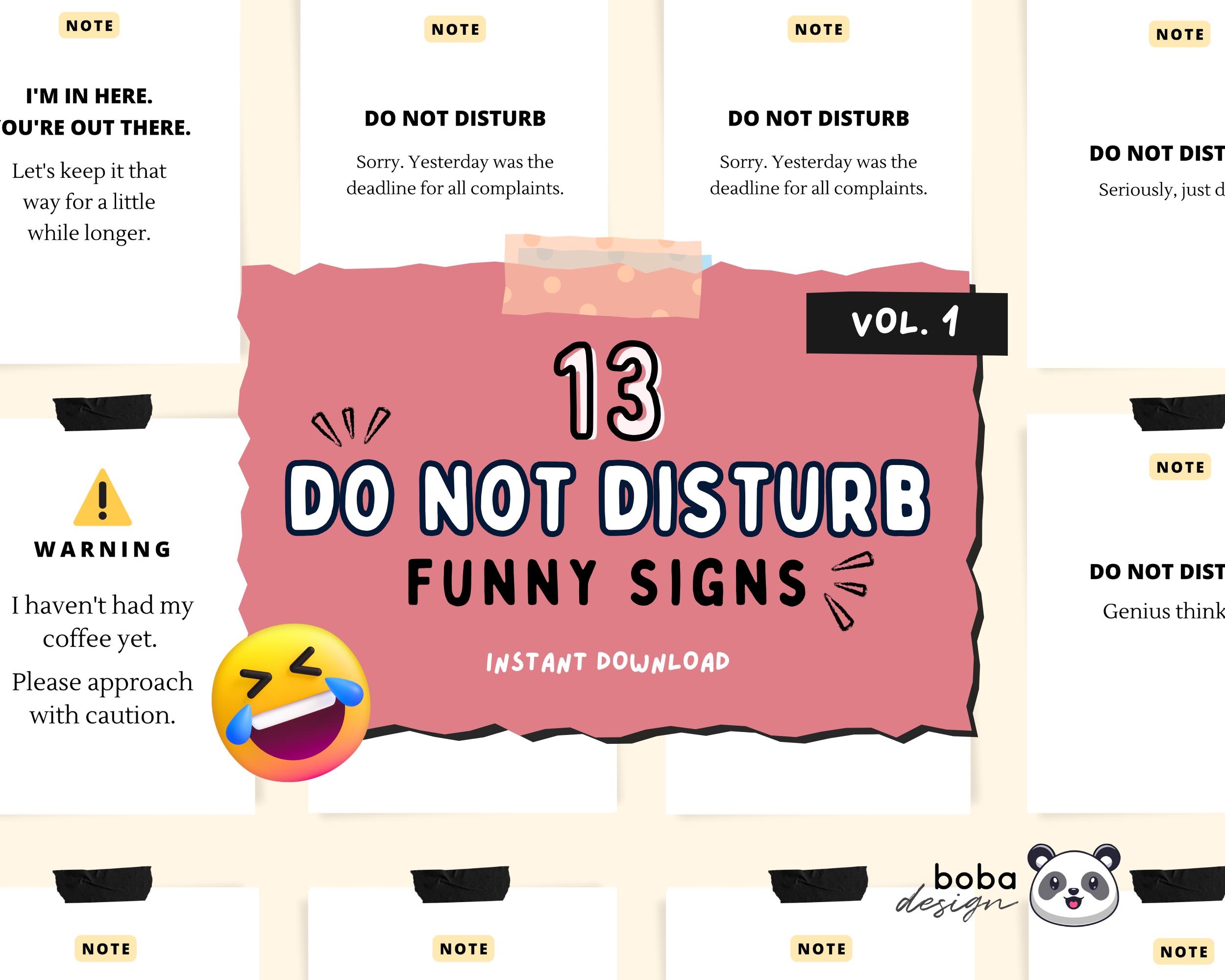 13 Office Signs Do Not Disturb Printable Funny Office Wall Decor Funny Do Not Disturb Door Signs Funny Office Decor Work From Home Art Etsy