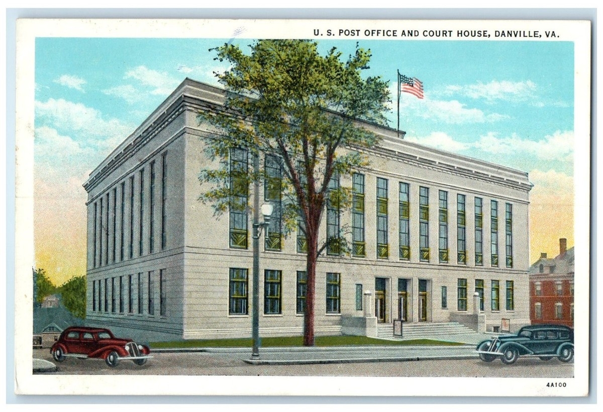 1934 US Post Office And Court House Danville VA New Decoration Tobacco Postcard EBay