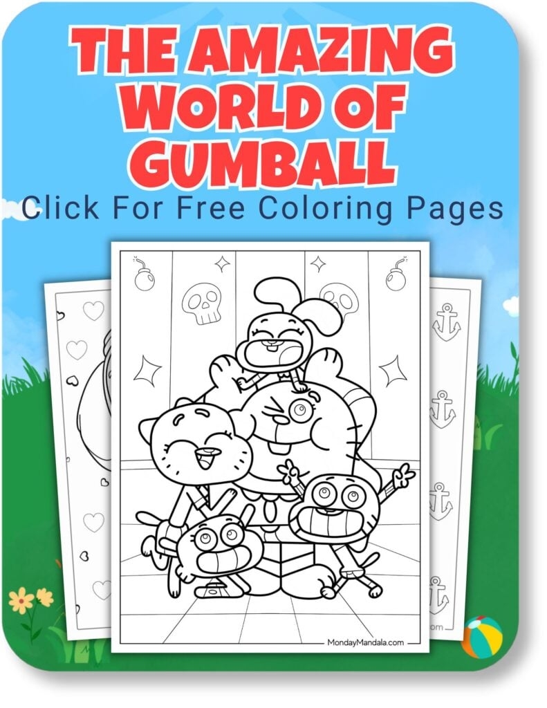 monday mandala piglet coloring sheet