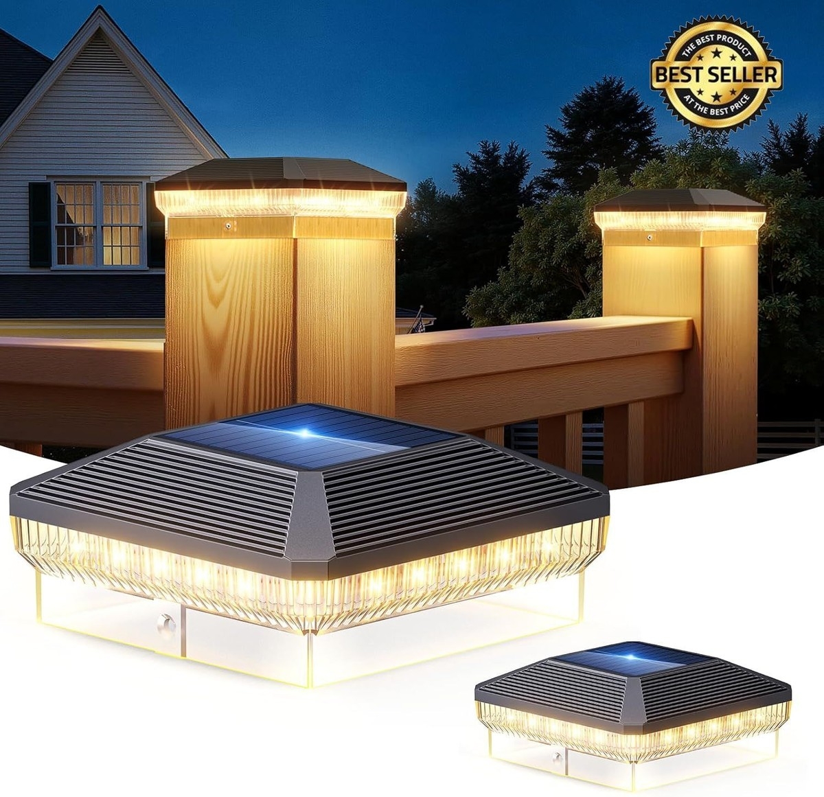 fence post solar lights 4x4