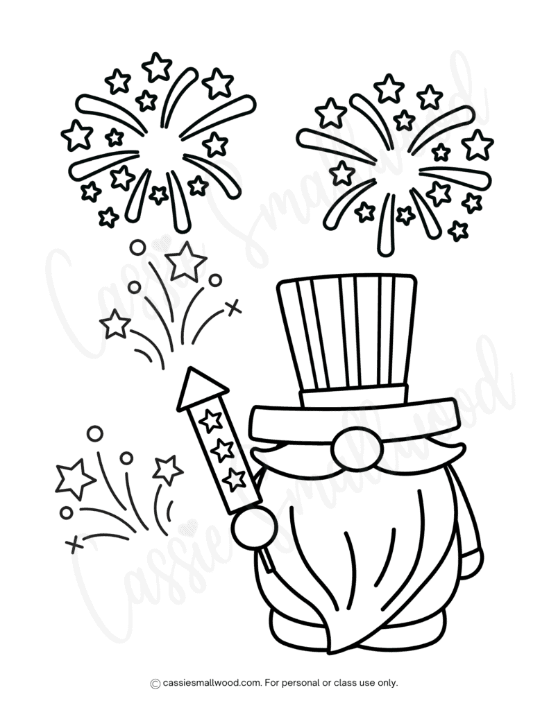 20 CUTE Gnome Coloring Pages Cassie Smallwood