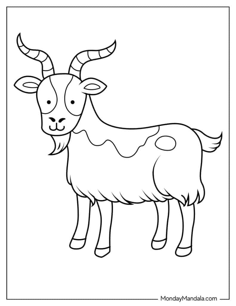 20 Goat Coloring Pages Free PDF Printables 