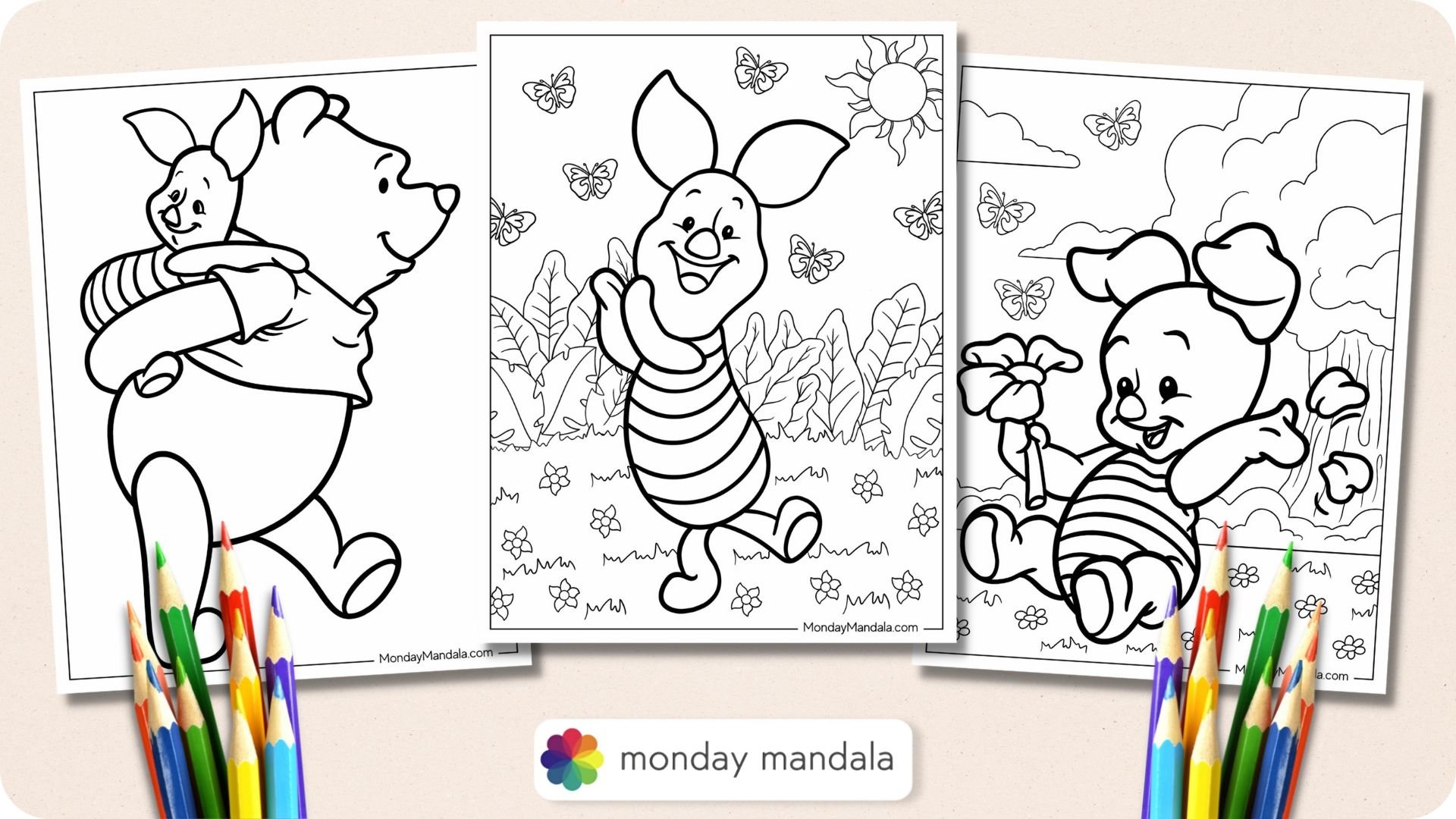 20 Piglet Coloring Pages Free PDF Printables 