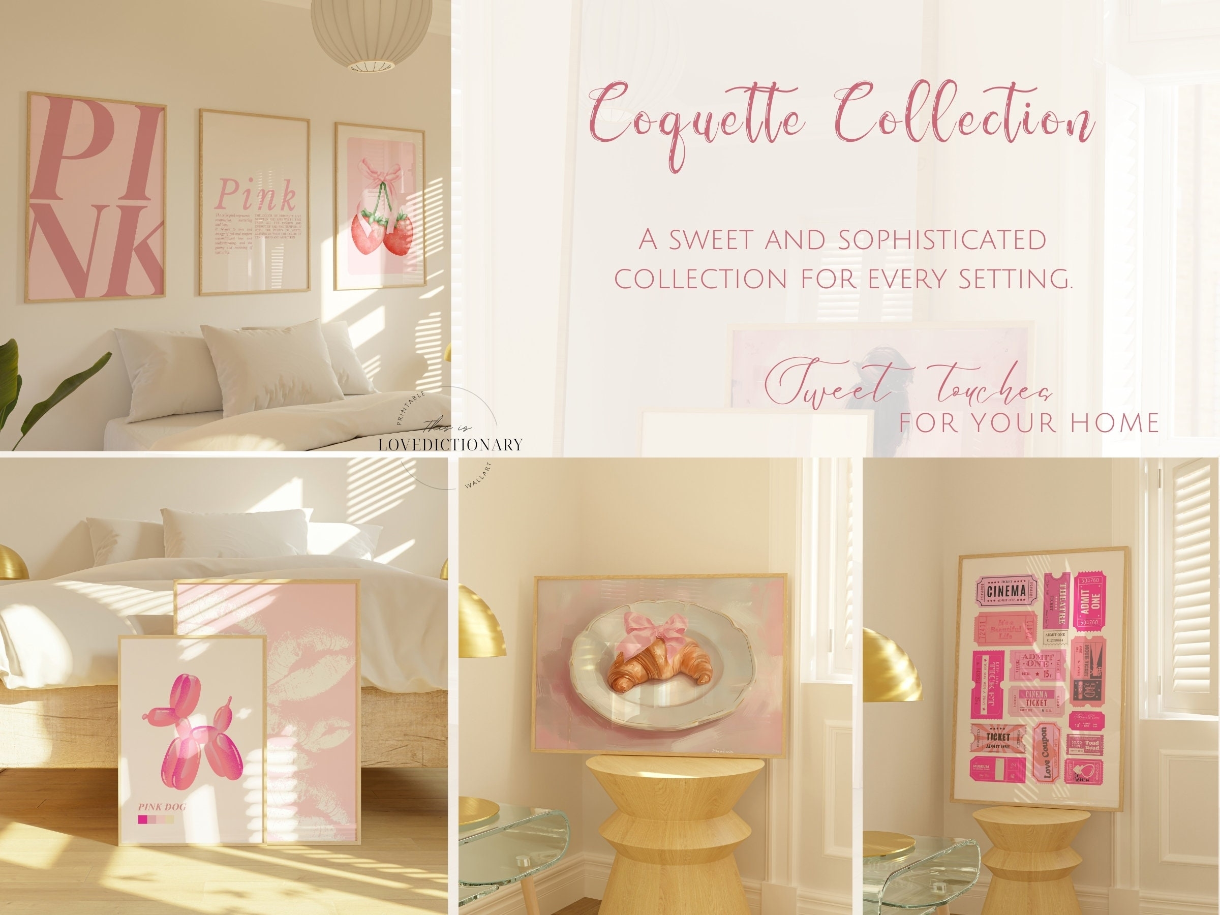 200 Coquette Wall Art Coquette Room Decor Vintage Coquette College Room Decor Coquette Prints Trendy Wall Art Feminine Art Prints Etsy