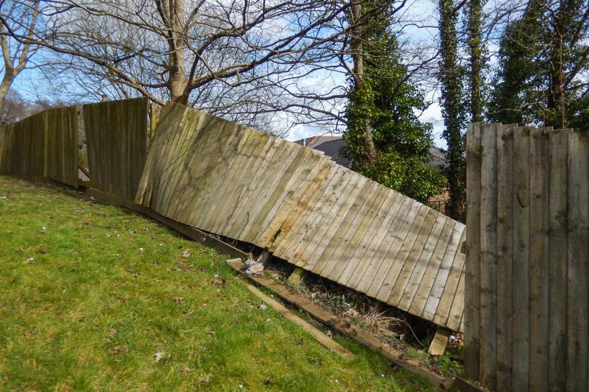 2025 Fence Repair Cost Fix Posts Panels Boards Leaning