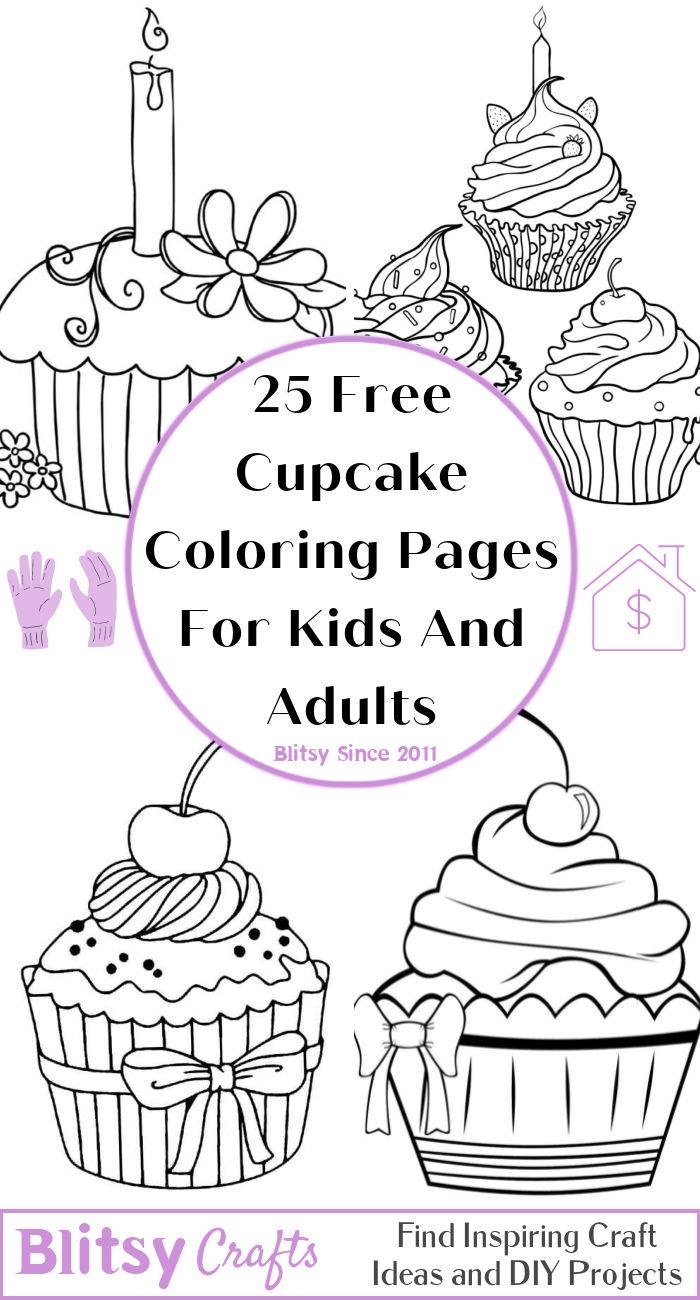 25 Free Cupcake Coloring Pages For Kids And Adults