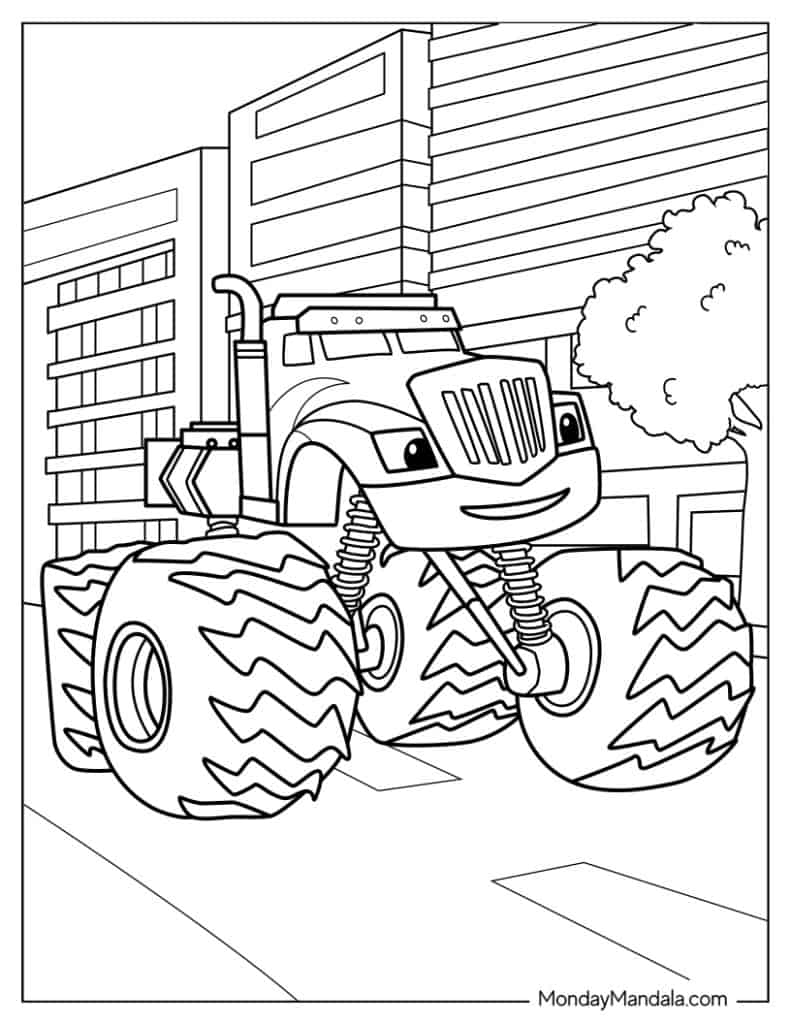 26 Blaze And The Monster Machine Coloring Pages Free 