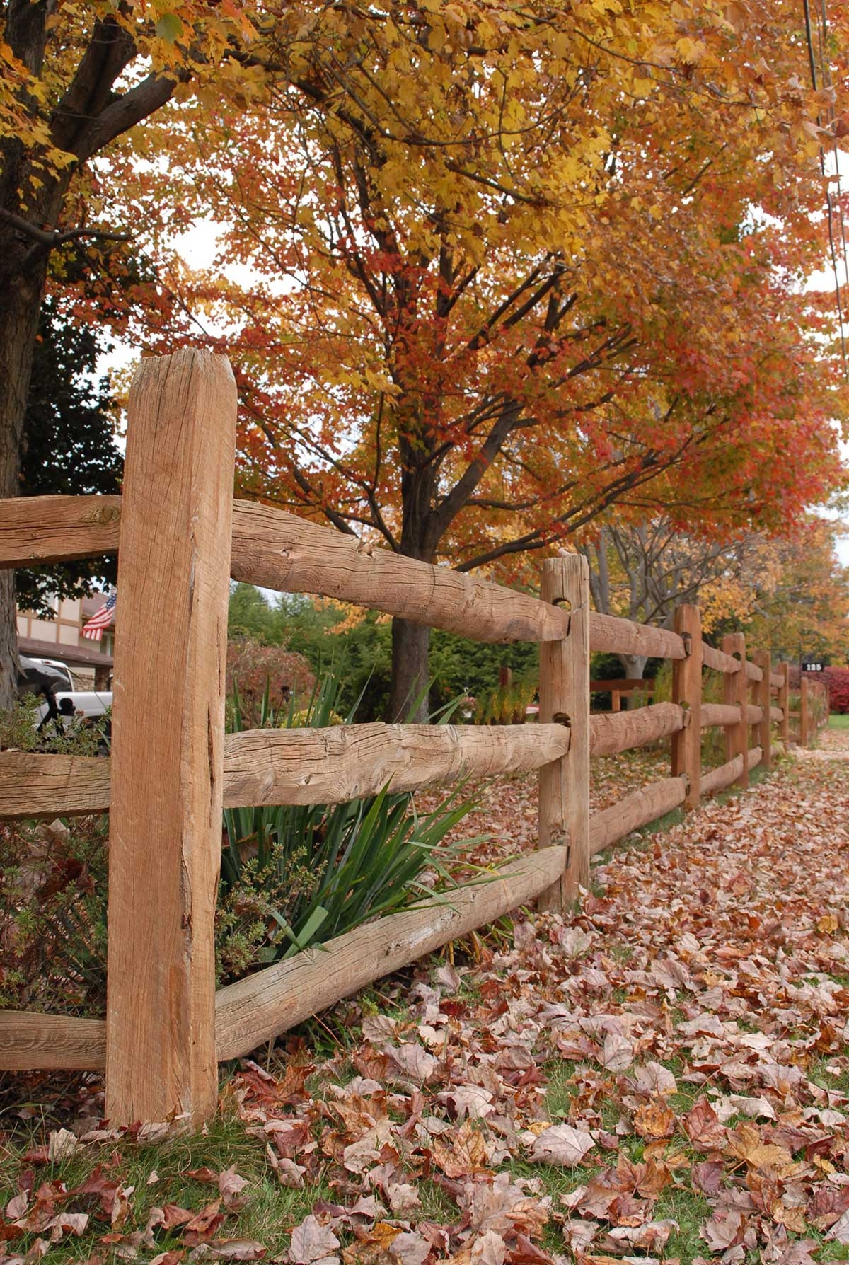 split post and rail fence