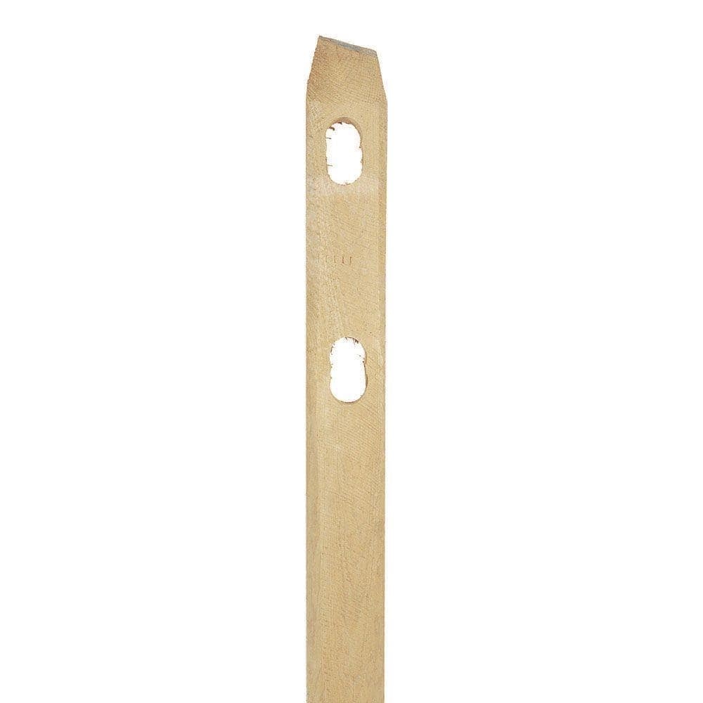 3 In X 6 In X 5 1 3 Ft Pressure Treated Southern Pine 2 Hole Split Rail Line Wood Post WVSR2111 The Home Depot