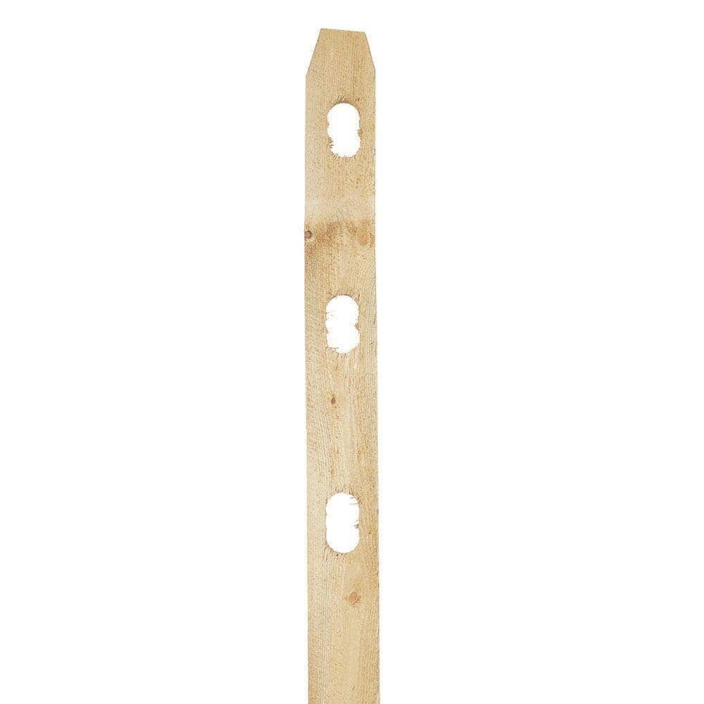 3 In X 6 In X 7 Ft Pressure Treated Pine 3 Hole Split Rail Line Post WVSR3111 The Home Depot