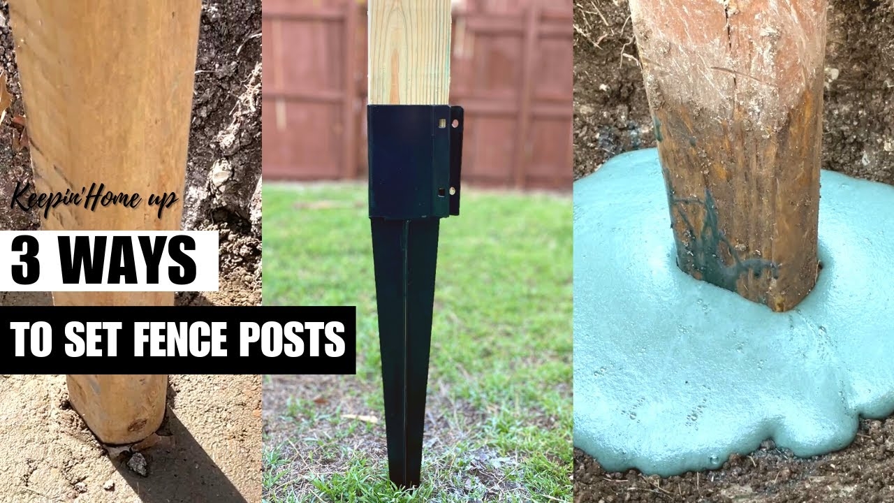 3 Ways To Set A Fence Post YouTube