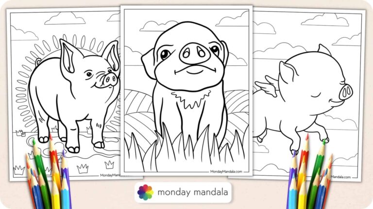 30 Pig Coloring Pages Free PDF Printables