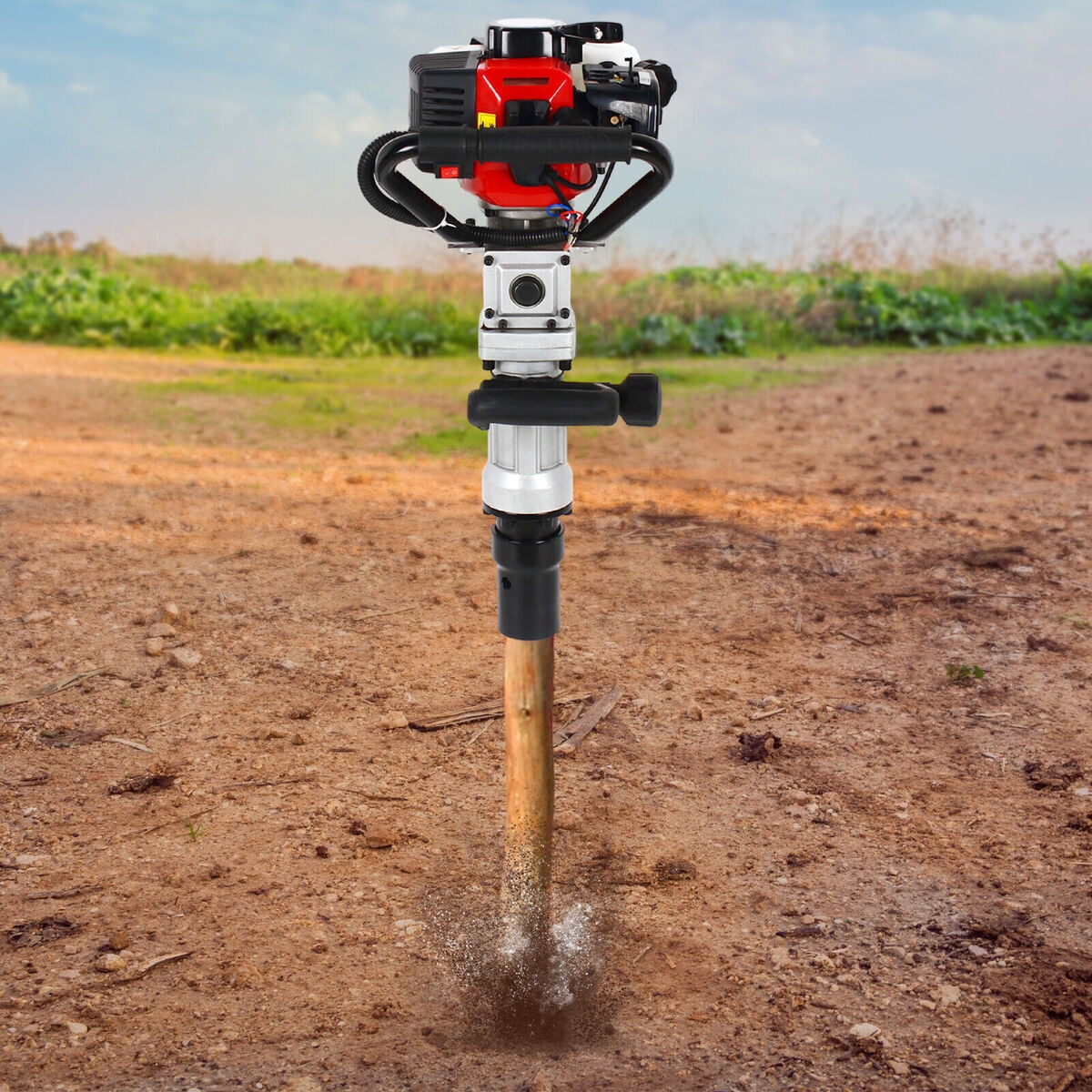 gas powered fence post pounder