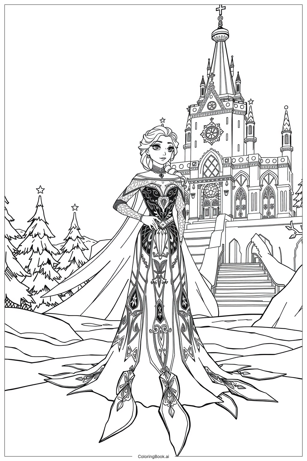 32 Elsa Coloring Pages Free PDF PNG Printables 