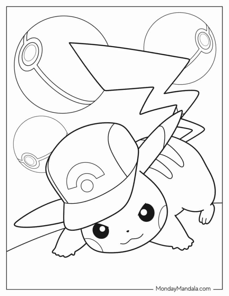 38 Pikachu Coloring Pages Free PDF Printables 
