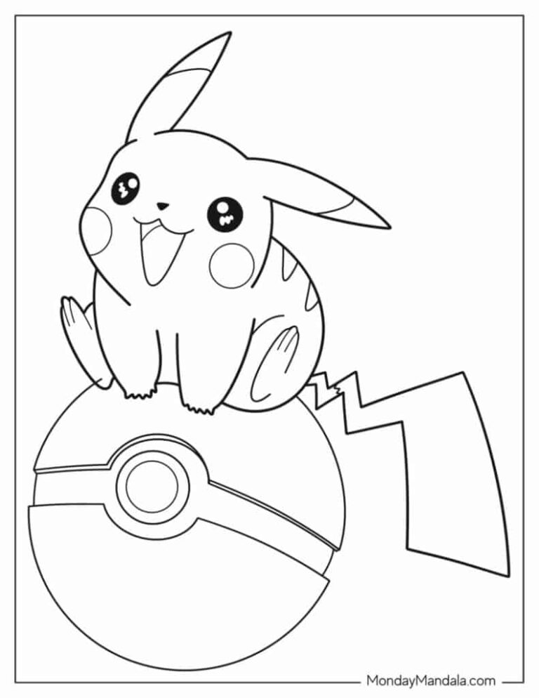 38 Pikachu Coloring Pages Free PDF Printables