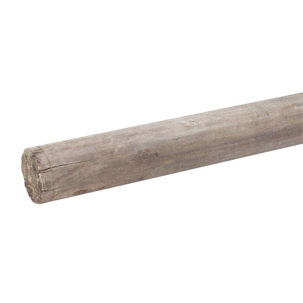 4 In X 4 In X 8 1 2 Ft Pressure Treated Round Wood Fence Post 5479702050103000 The Home Depot