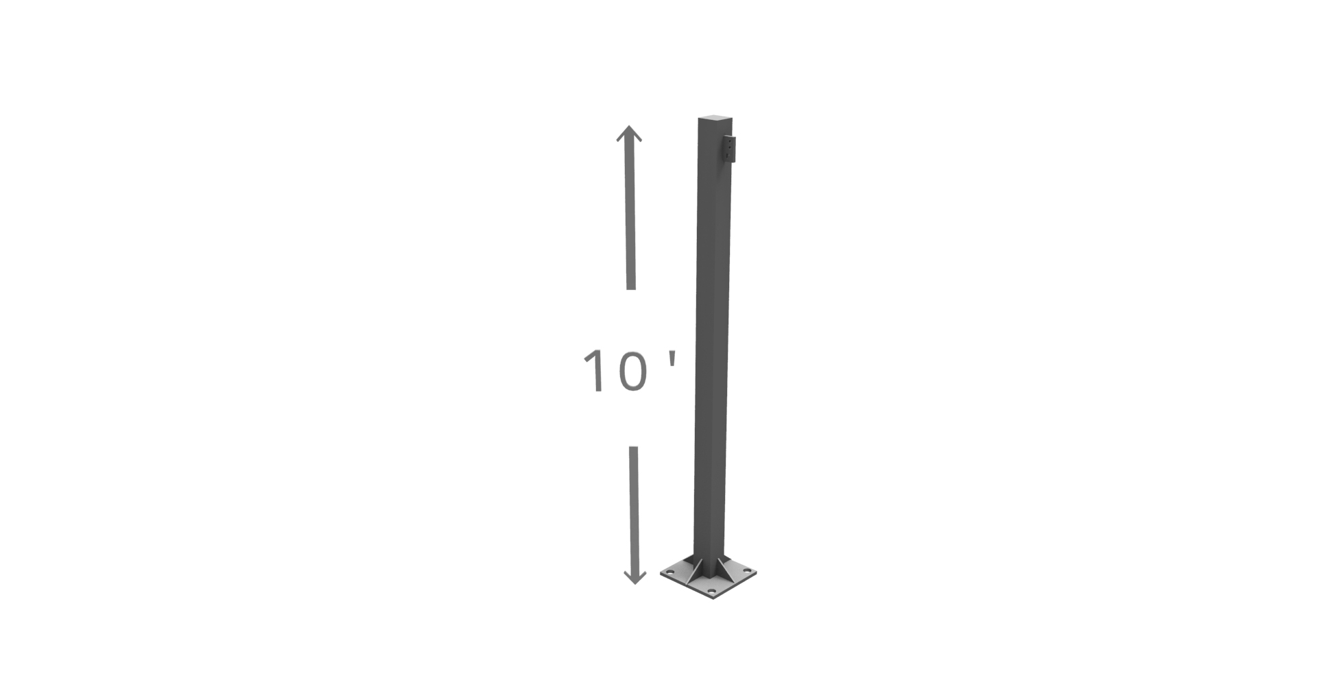 4 x4 STEEL POST 10 FEET Shade Sails