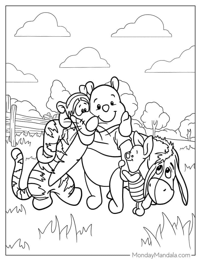 40 Winnie The Pooh Coloring Pages Free PDF Printables 
