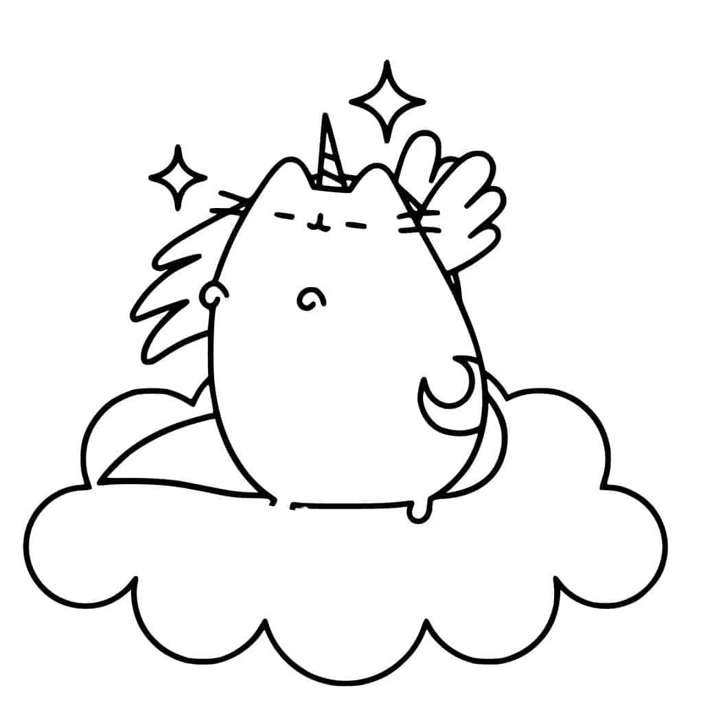 41 Cutest Unicorn Cat Coloring Pages Free Artsy Pretty Colors