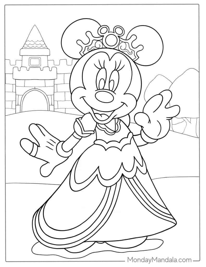 free minnie mouse coloring pages