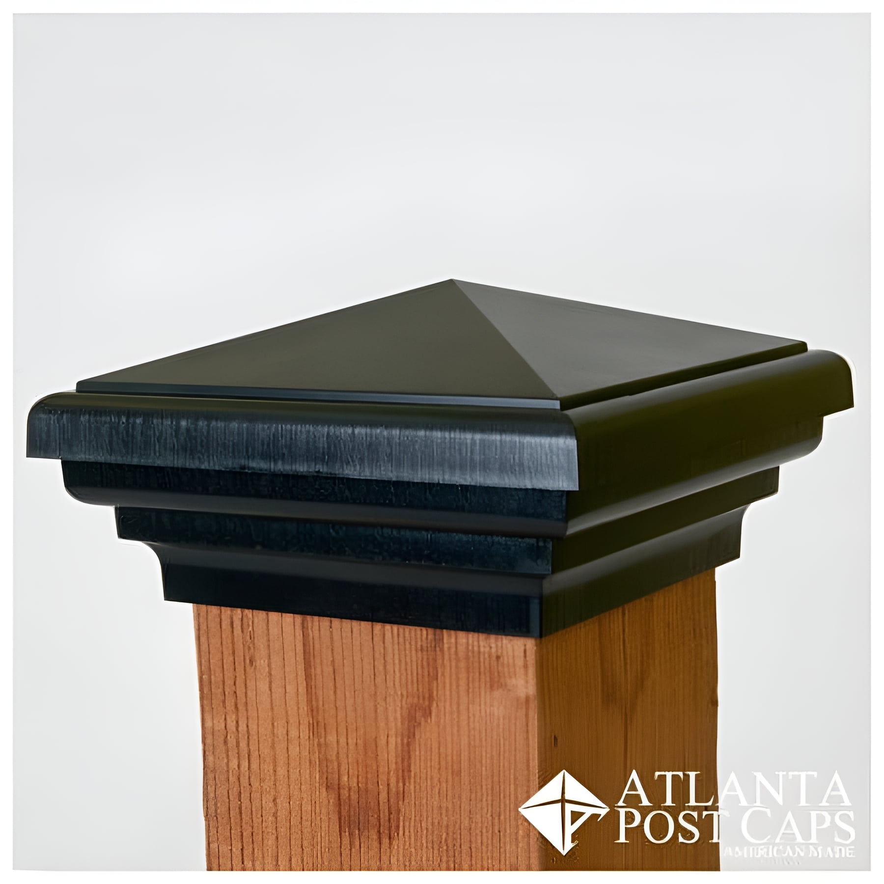 4x4 Black Pyramid Post Cap 3 5 X 3 5 Walmart