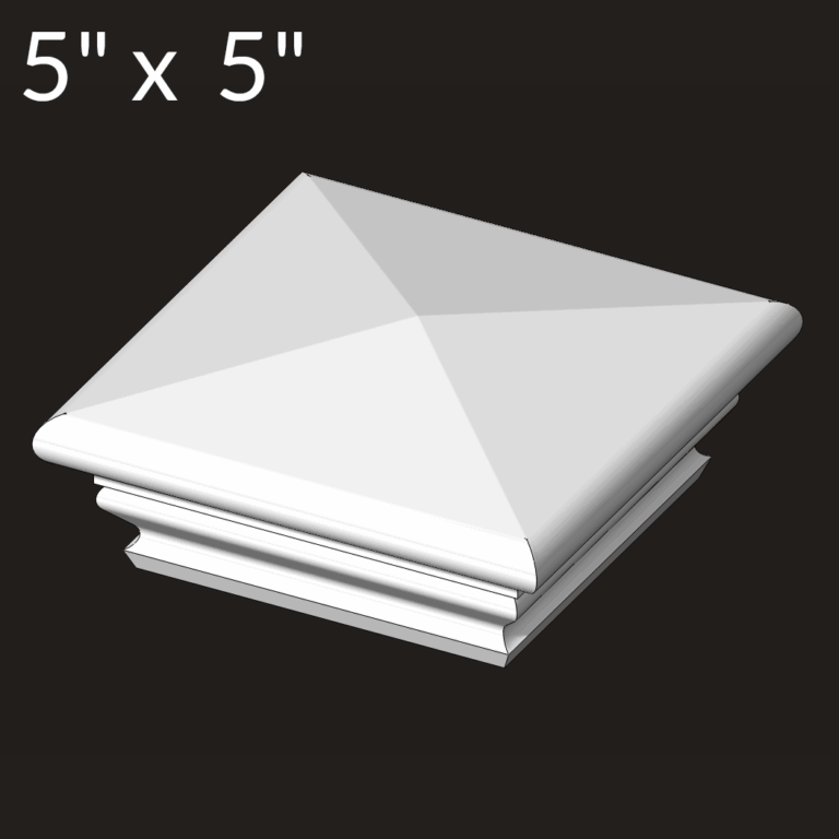 5 inch X 5 inch Vinyl Post Cap Federation White
