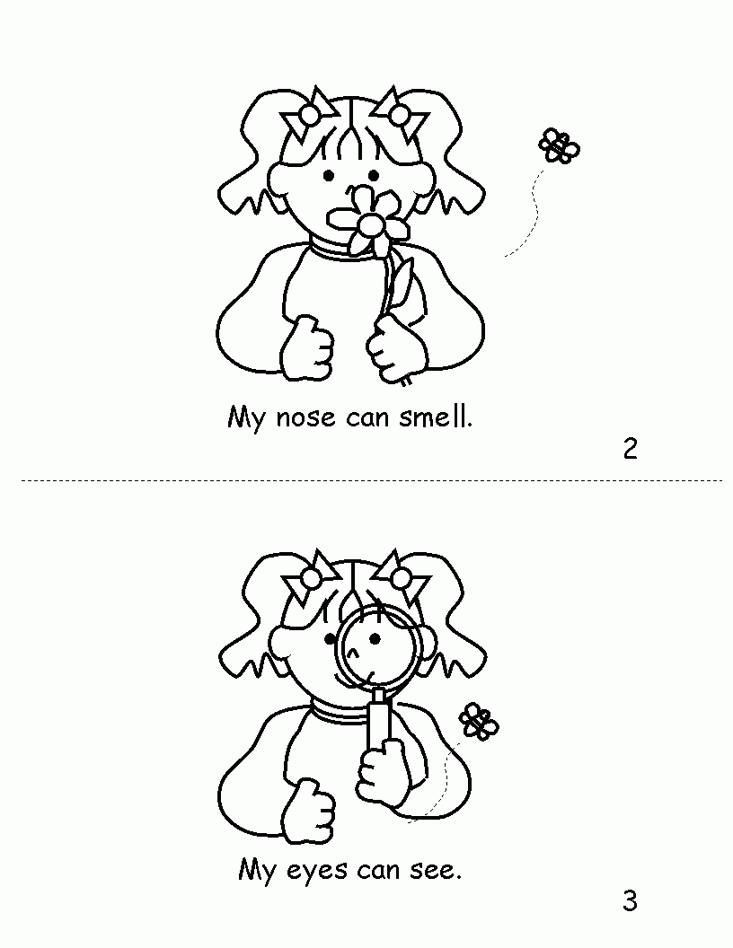  5 Senses Coloring Pages Books 100 FREE And Printable 
