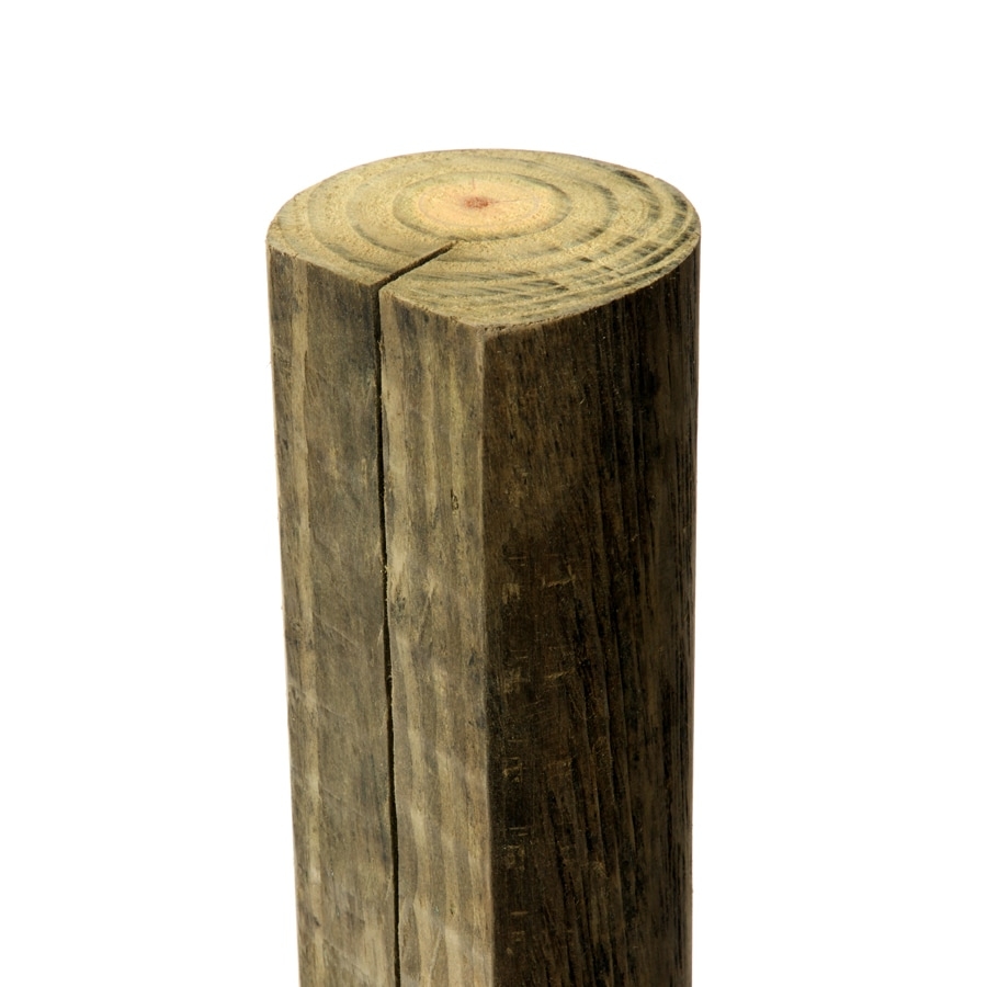 round treated fence post