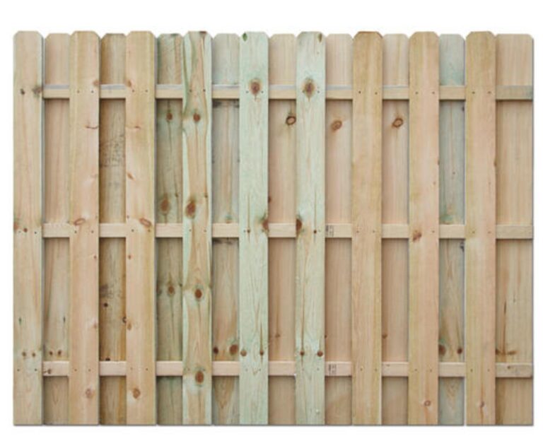 6 X 8 Pressure Treated Shadow Box Wood Fence Panel At Menards 