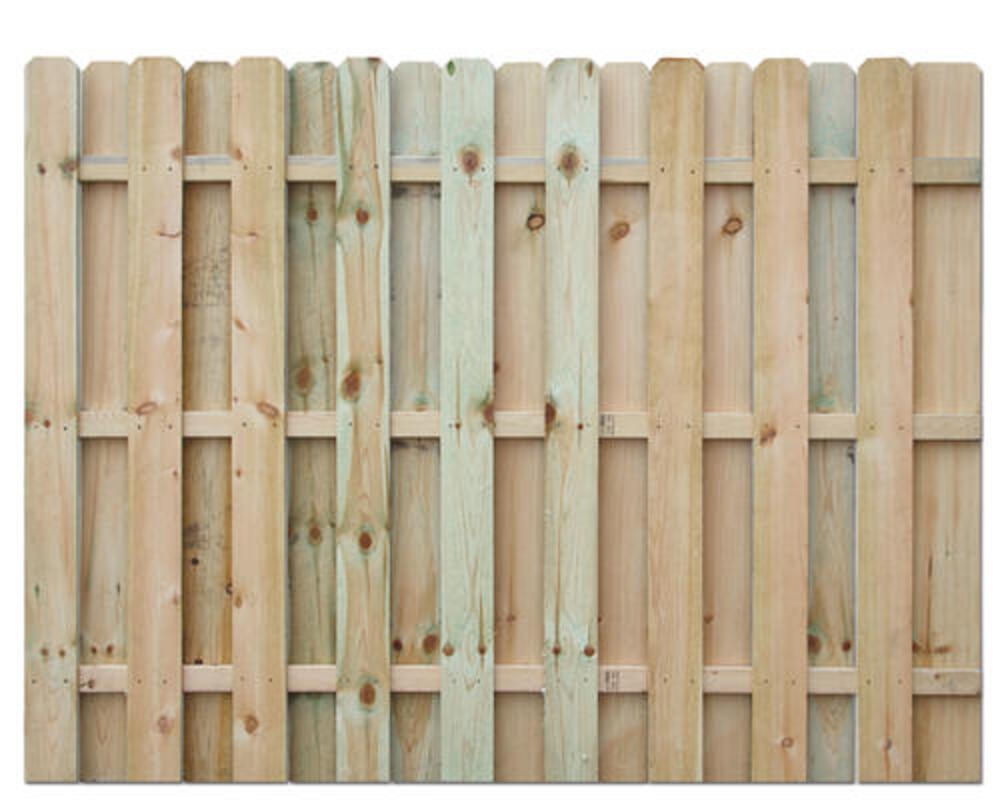 6 X 8 Pressure Treated Shadow Box Wood Fence Panel At Menards 