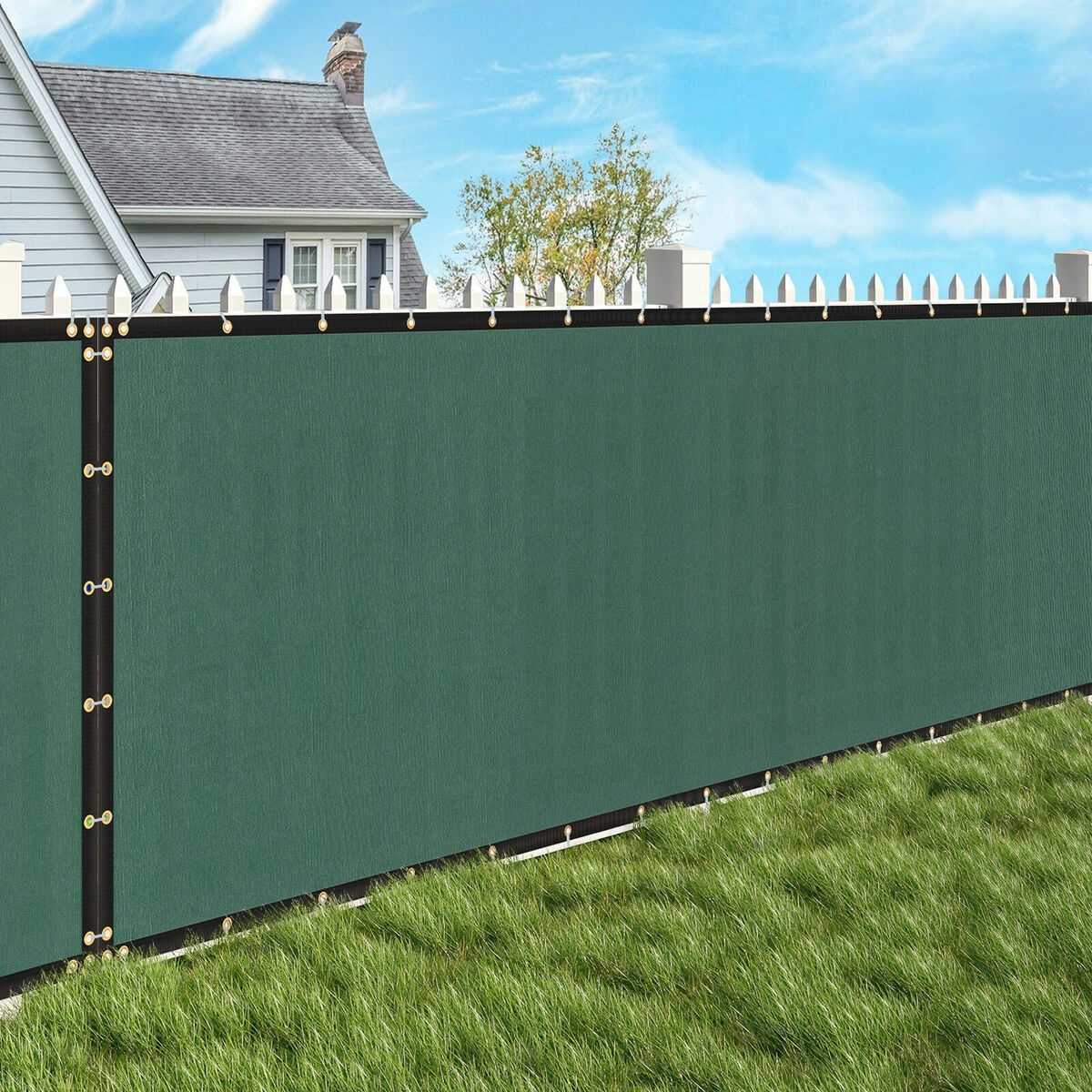 6 x50 Green Fence Privacy Screen Windscreen Cover Shade Fabric Cloth W Grommets EBay