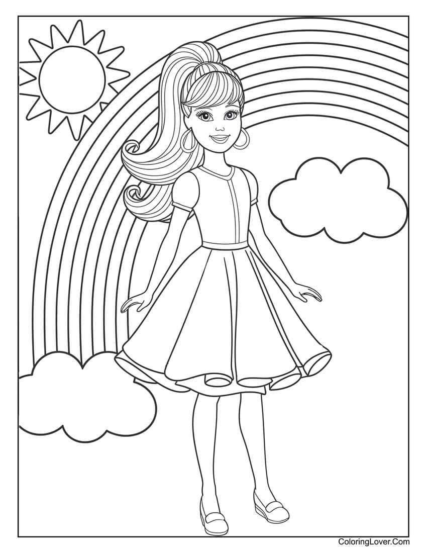 coprintable barbie coloring pages