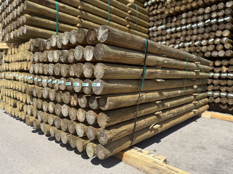 8 Ft Round Fence Post Sizes Uses Treated Wood Posts
