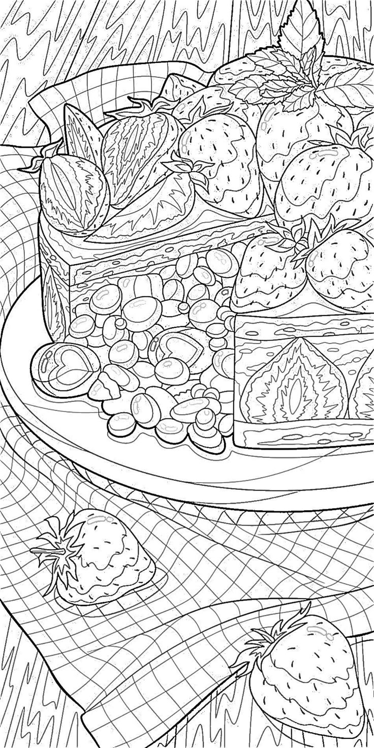 Aesthetic Free Printable Food Coloring Pages 37
