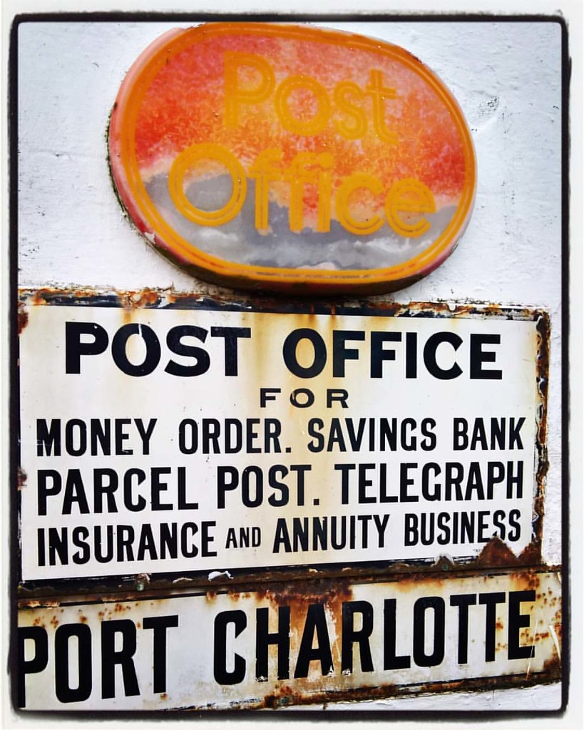 Aged Signage At The Port Charlotte Post Office vintage I Flickr