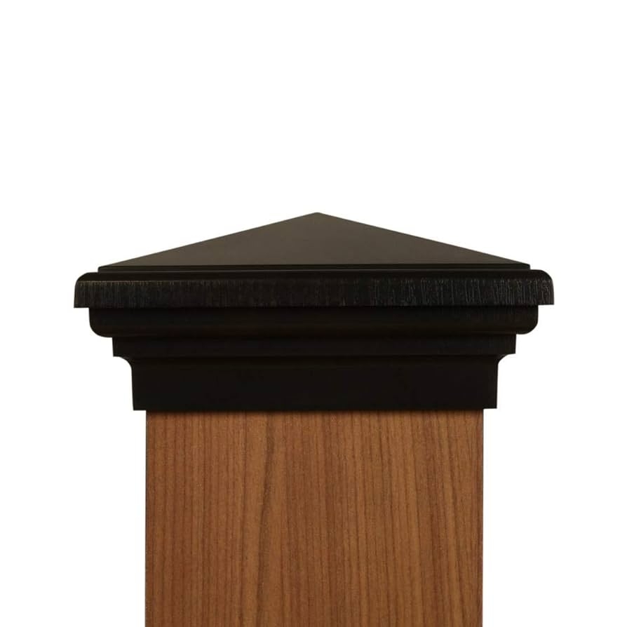 Amazon 6x6 Black Post Cap 5 5 For Pressure Treated Post New England Pyramid Style Square Top For Outdoor Fences Mailboxes And Decks By Atlanta Post Caps Also Available In 6 x6 Actual 