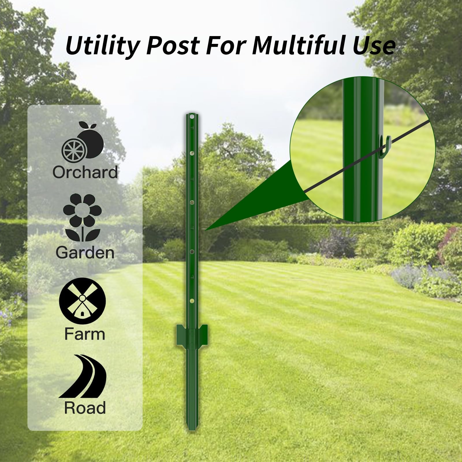 Amazon BRRIY 3 4 5 6 7 Feet Metal Fence Post 4 Feet 10 Pack Heavy Duty Garden Fence Post Steel Fence Post With U Channel No Dig U Pointed Bottom Fence Posts Corner Anchors For Yards Lawns And Gardens 