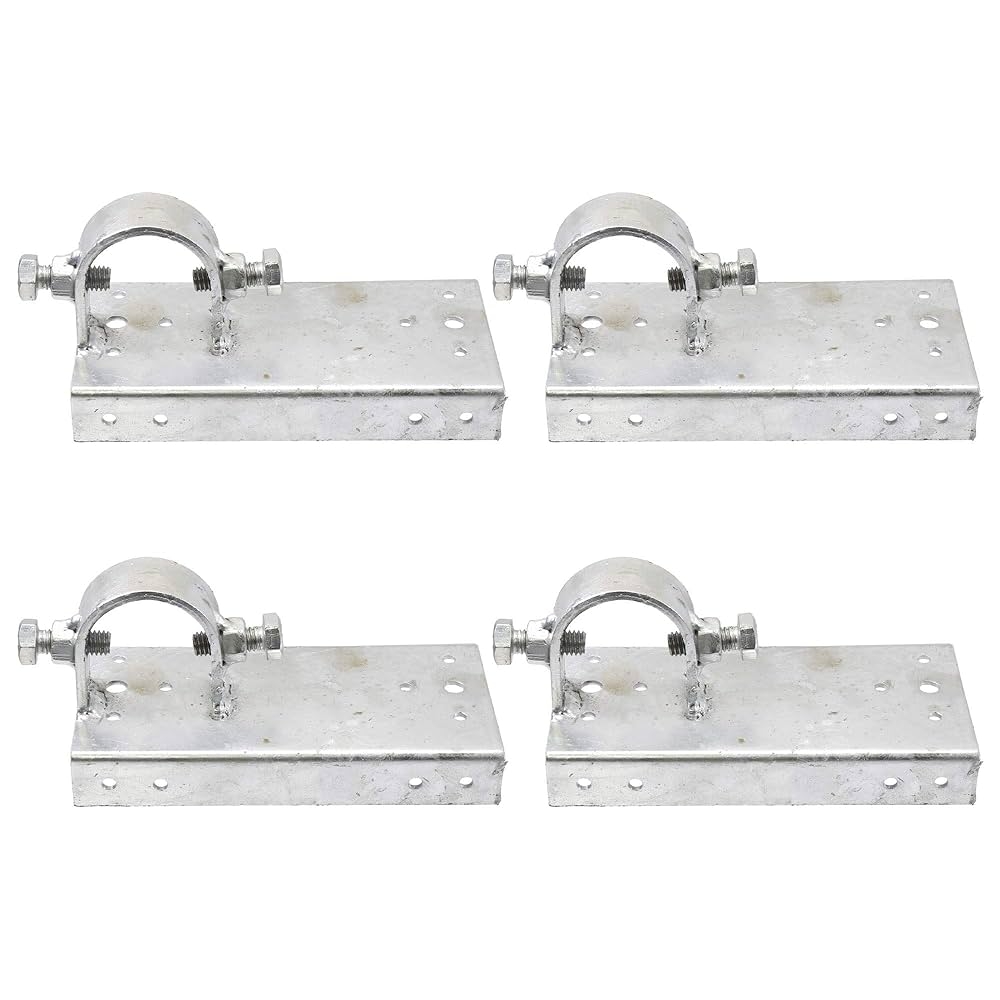 Amazon Chain Link Fence 1 5 8 X 6 Wood To Steel Frame End Post Adapter Adapter Brackets Wood Fence Steel Post Bracket Pack Of 4 Patio Lawn Garden