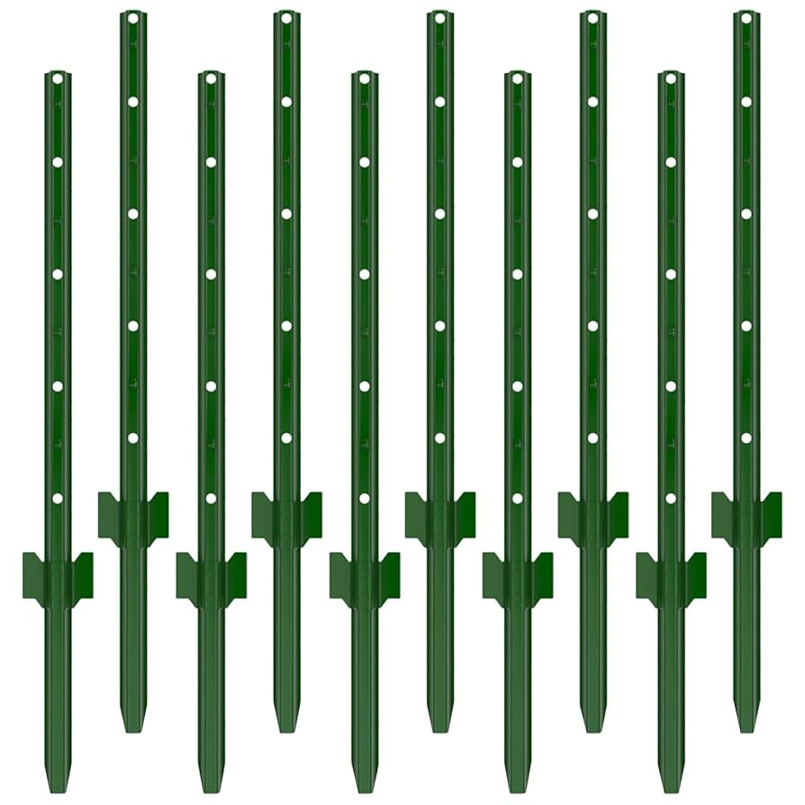 Amazon CoscosX Metal Fence Stakes 3 4 5 7 Feet Sturdy Duty Metal Fence Post T Post With No Dig Pointed Bottom Heavy Duty Garden U Posts For Durability And Security Corner Anchors For Yards Patios Farms Patio Lawn Garden