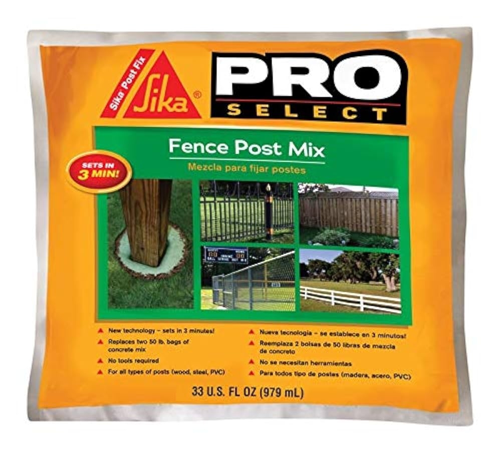 fence post concrete mix