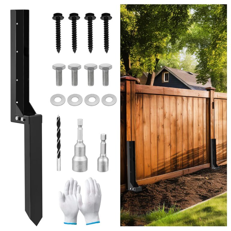 Amazon Fence Post Repair Stakes Kit Heavy Duty Steel Fence Post Repair Bracket Anchor With Anti Rust Quick Fix Broken And Leaning Wood Posts Stabilizer Ground Spike Kits 1 Pack 