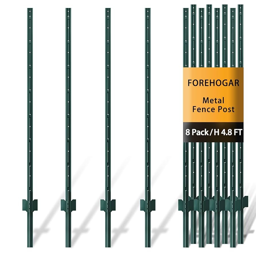 metal fence posts 8 ft
