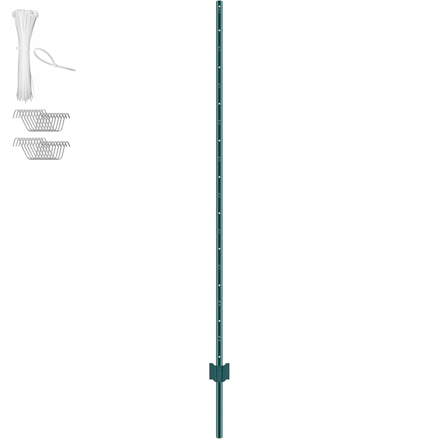 Amazon Happybuy Postes De Valla De 6 Pies Paquete De 6 Estacas De Metal Resistentes En T Verde Para Jard n Patio C sped Y Valla De Granja Patio C sped Y Jard n